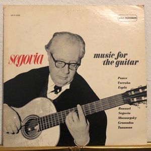 Segovia Music for the Guitar Vinyl Lp '73